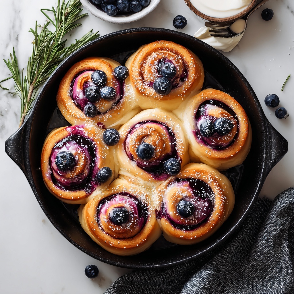 Blueberry Cheesecake Swirl Rolls Recipe - Recipe Image
