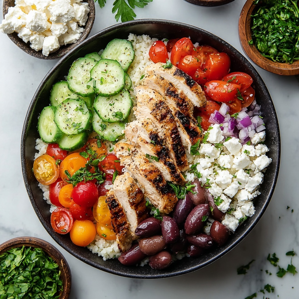 Healthy Greek Chicken Bowl Recipe - Recipe Image