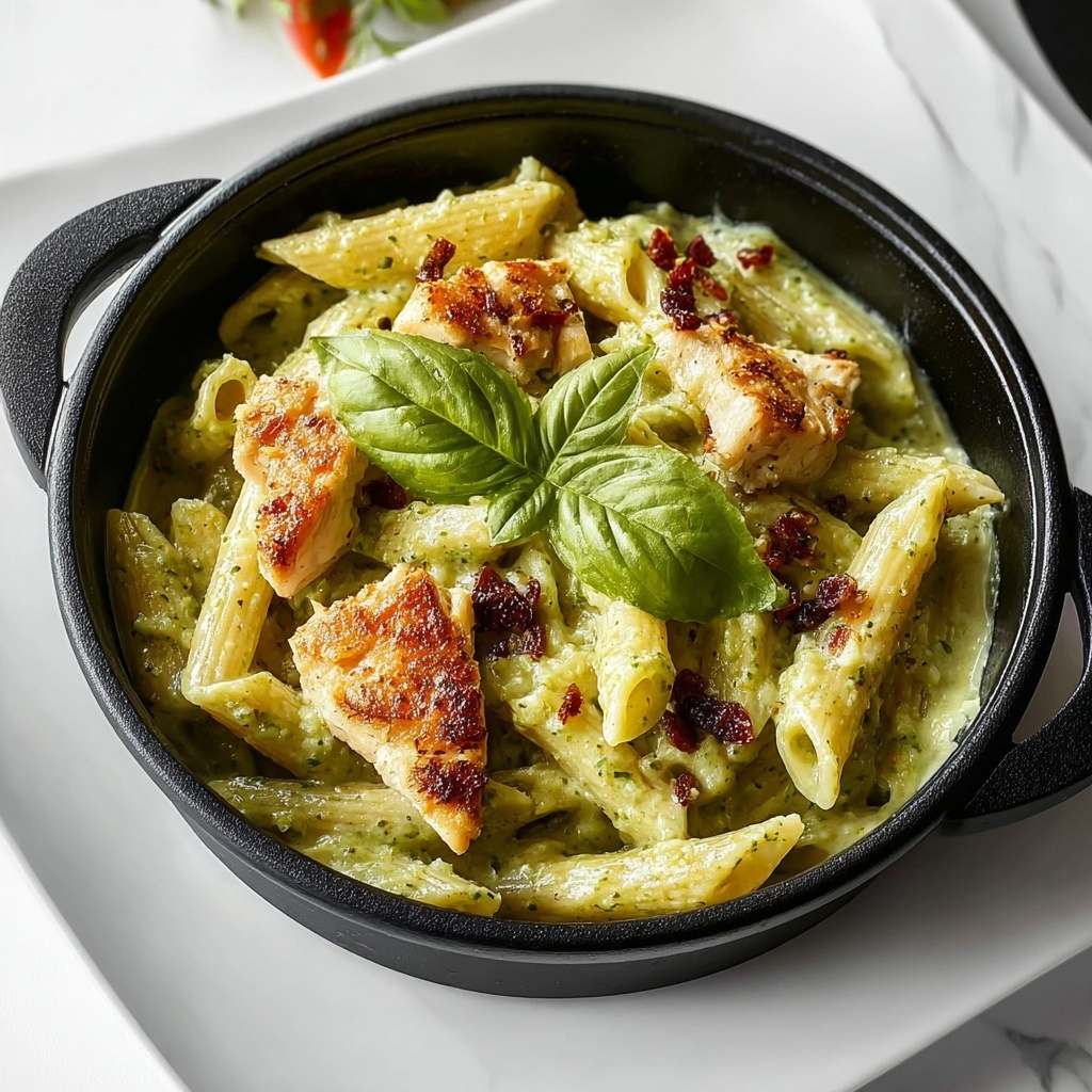 Creamy Chicken Pesto Pasta Recipe - Recipe Image