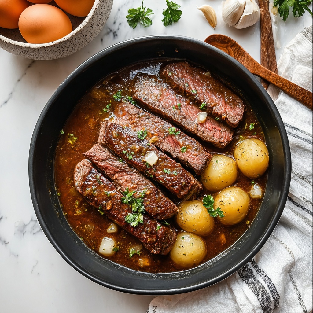 Slow Cooker Smothered Steak Recipe - Recipe Image
