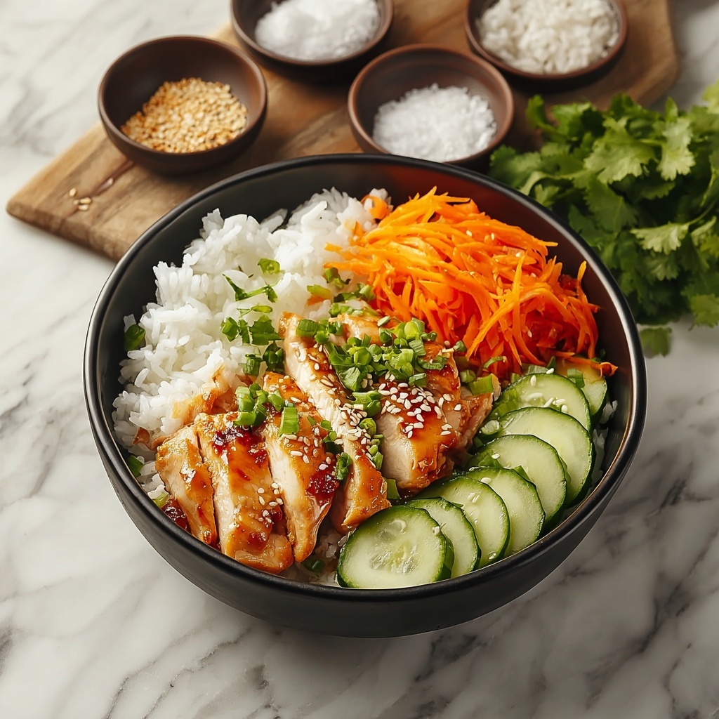 Korean Chicken Rice Bowls Recipe - Recipe Image