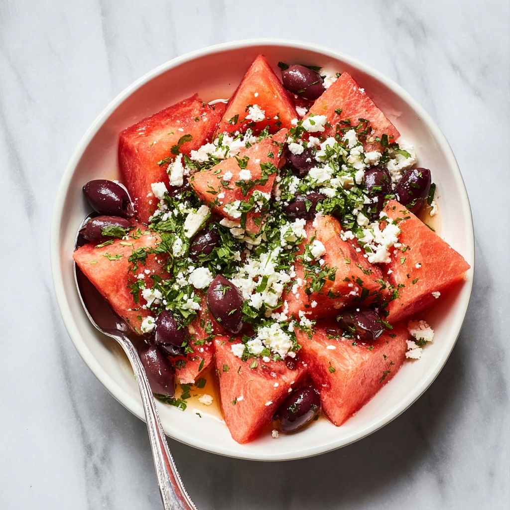 Watermelon Olive Salad Recipe - Recipe Image