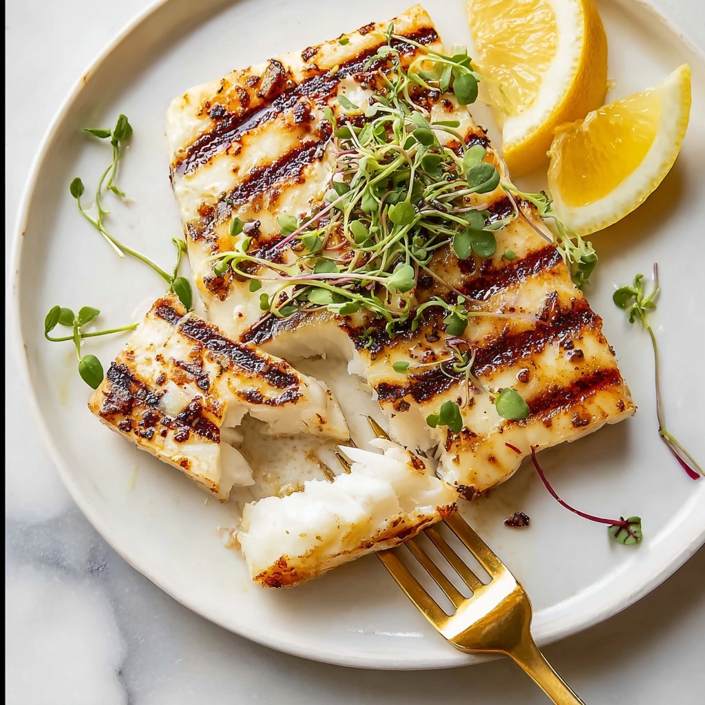 Grilled Honey-Garlic Lemon Halibut Recipe - Recipe Image