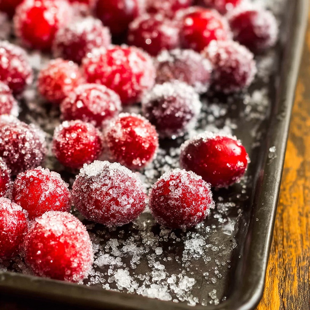The Easiest Sugared Cranberries Recipe - Recipe Image