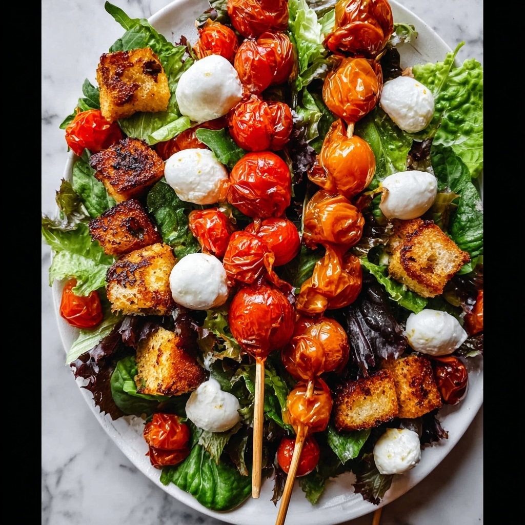 Grilled Tomato, Basil & Mozzarella Salad (Caprese Salad Recipe) Recipe - Recipe Image