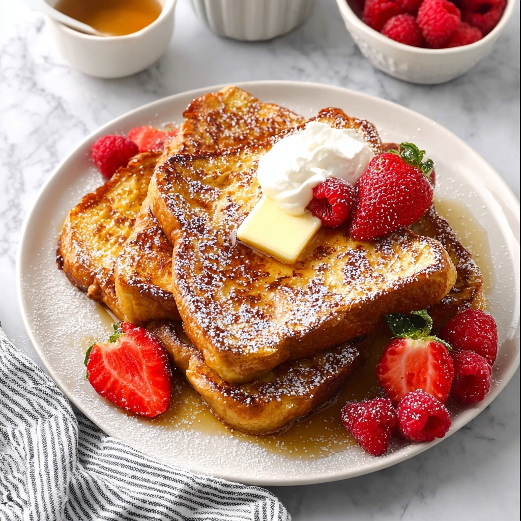 Brioche French Toast with Fresh Berries and Maple Syrup Recipe - Recipe Image