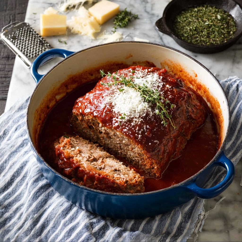 Italian Meatloaf with Marinara Sauce Recipe - Recipe Image
