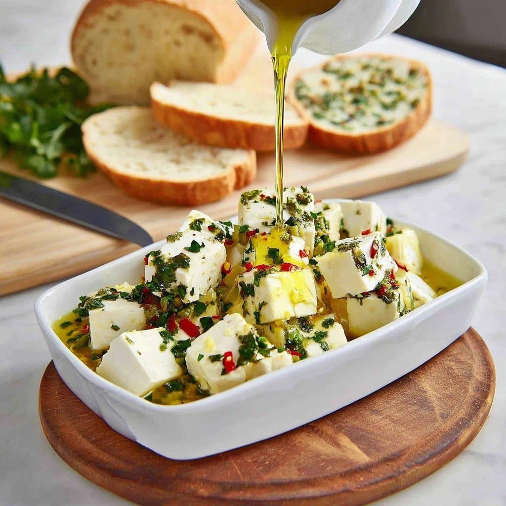 Feta Marinated with Herbs and Chilli Recipe - Recipe Image