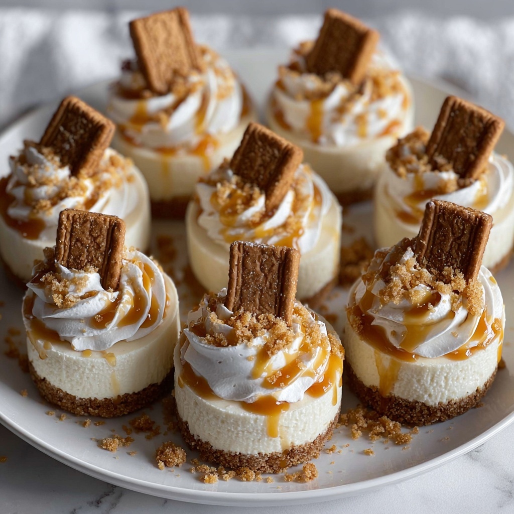 No Bake Mini Biscoff Cheesecakes Recipe - Recipe Image