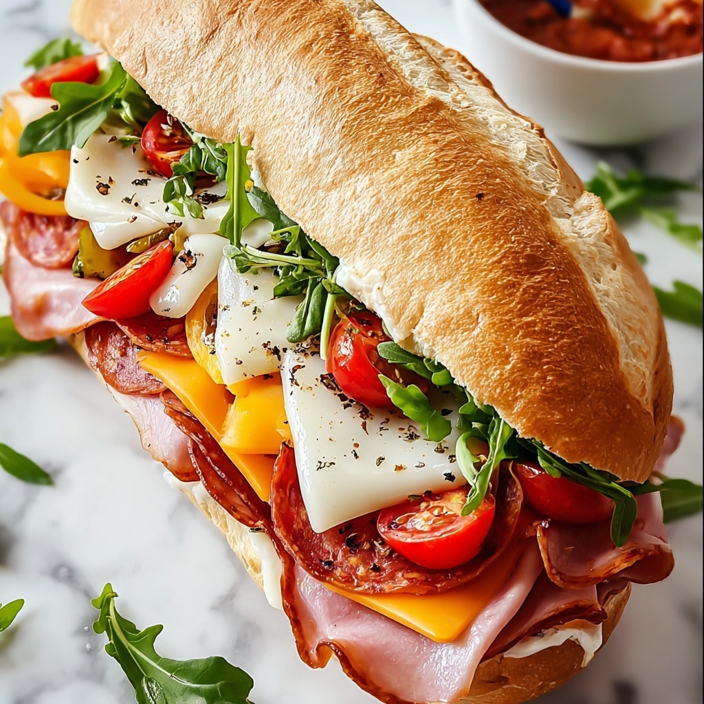 Baked Italian Grinder Sandwiches Recipe - Recipe Image