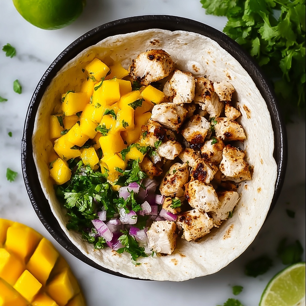 Jerk Chicken Burritos with Mango Salsa Recipe - Recipe Image