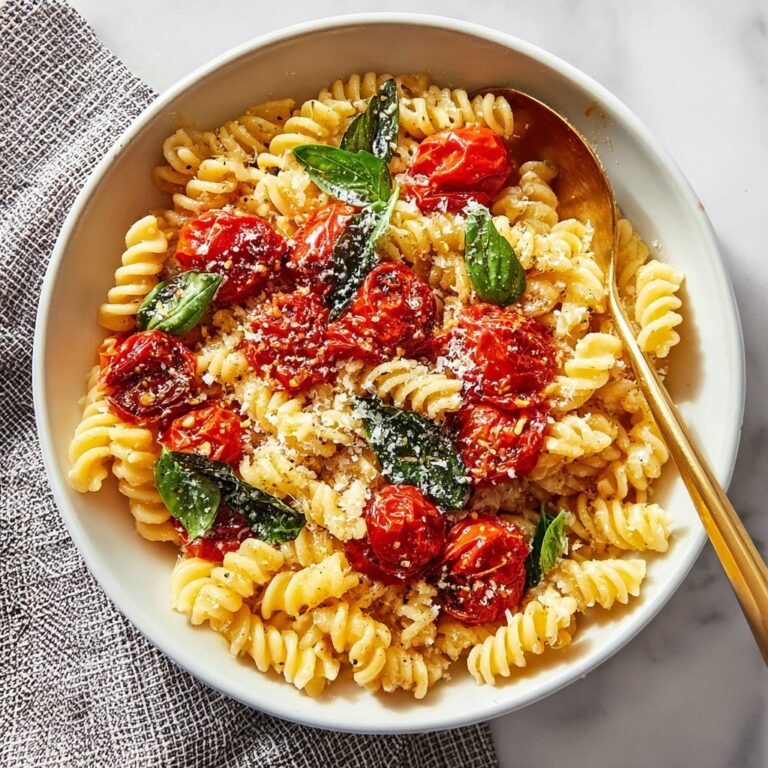 Boursin Pasta with Roasted Cherry Tomatoes and Spinach Recipe