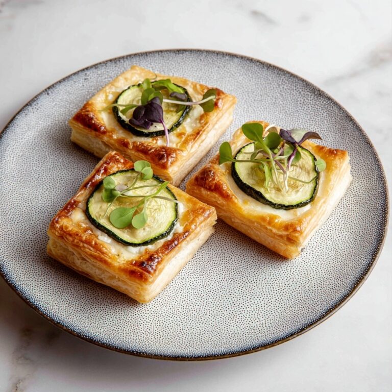 Zucchini Goat Cheese Puff Pastry Tartlets Recipe