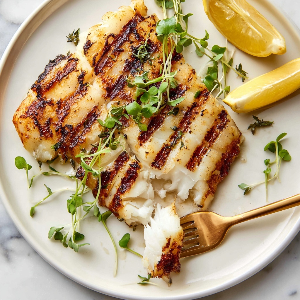 Grilled Honey-Garlic Lemon Halibut Recipe - Recipe Image