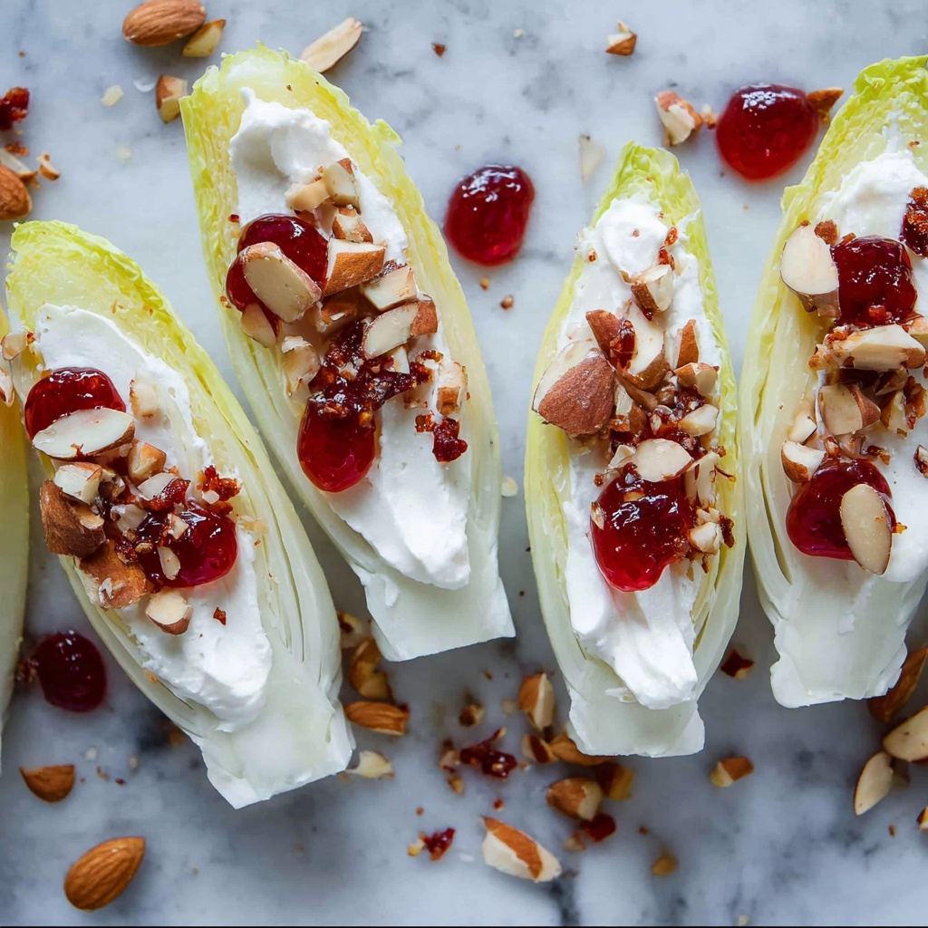 Smokey Almond Cream Cheese Endive Bites Recipe - Recipe Image