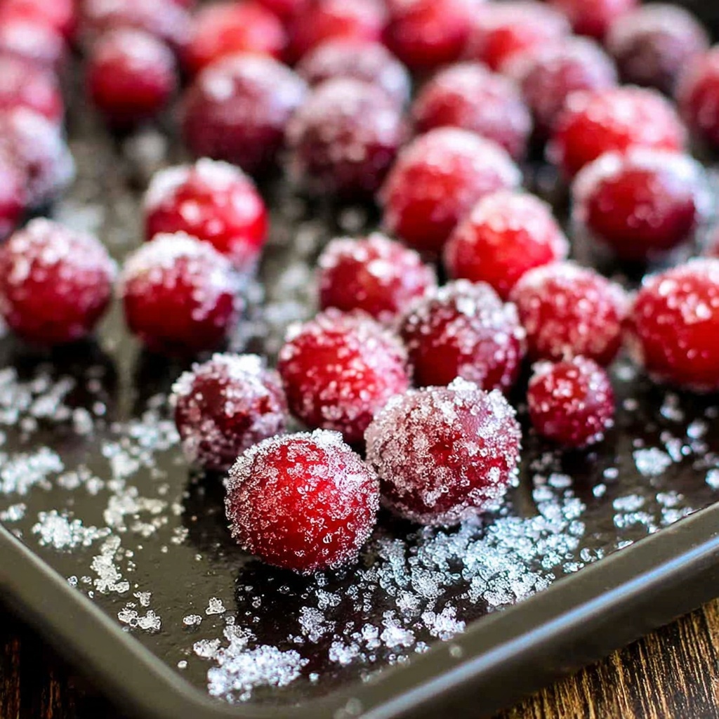 The Easiest Sugared Cranberries Recipe - Recipe Image