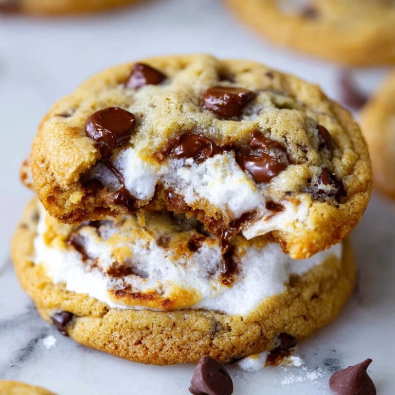 Marshmallow Creme Stuffed Chocolate Chip Cookies Recipe