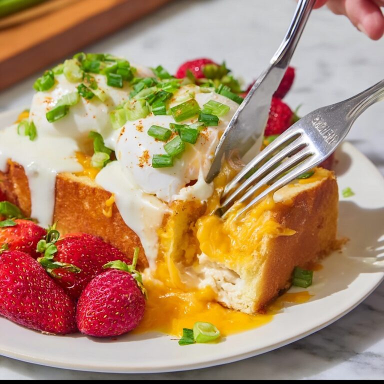 Grilled Cheese Eggs Benedict with Bacon and Hollandaise Sauce Recipe