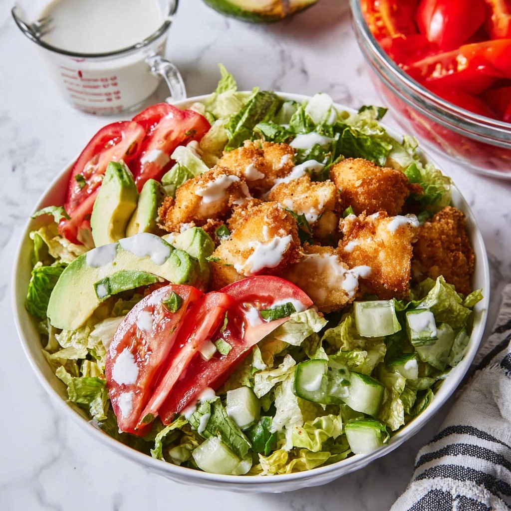 Crispy Chicken Salad with Buttermilk Dressing Recipe - Recipe Image