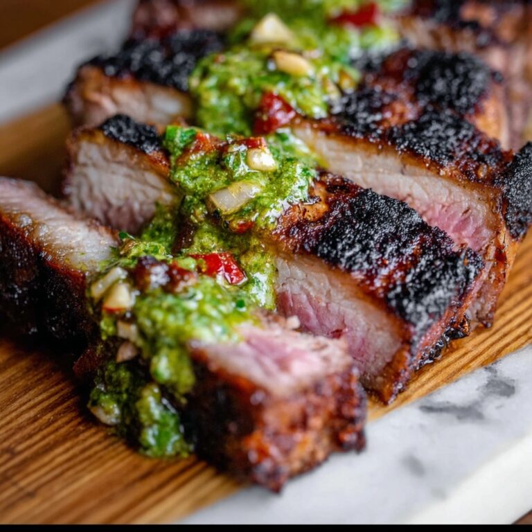 Grilled Flank Steak with Chimichurri Sauce Recipe