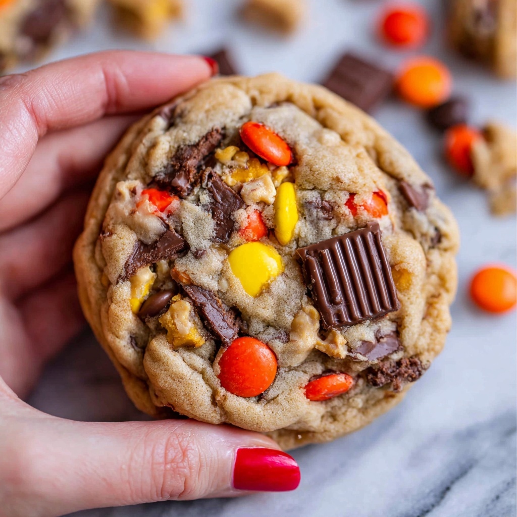 Outrageous Pretzel Reese's Peanut Butter Cookies Recipe - Recipe Image