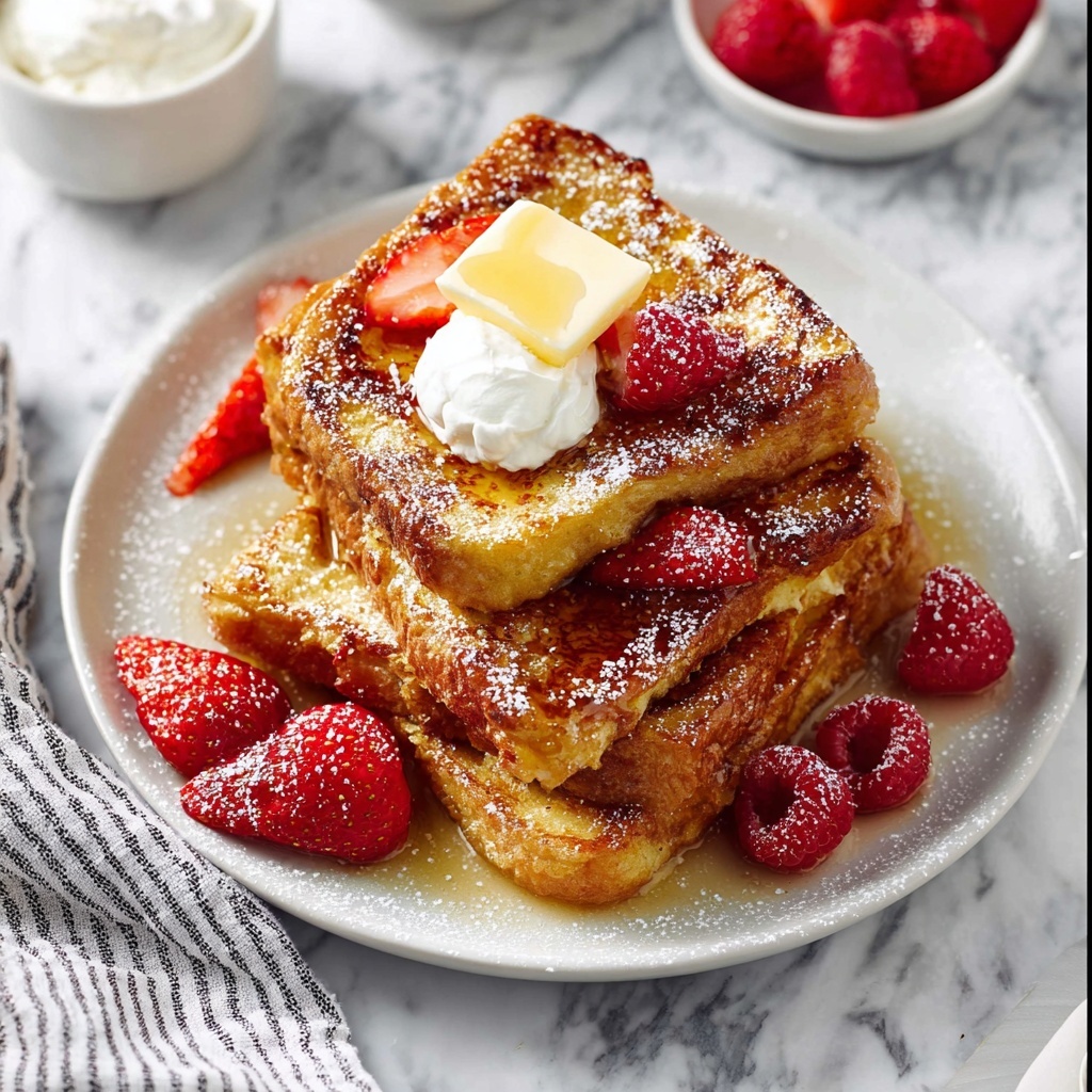Brioche French Toast with Fresh Berries and Maple Syrup Recipe - Recipe Image
