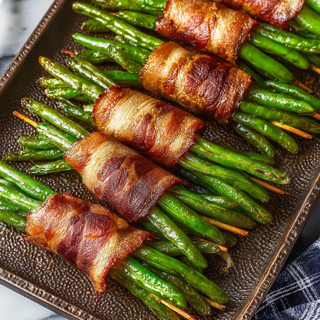 Bacon Wrapped Green Bean Bundles Recipe - Recipe Image