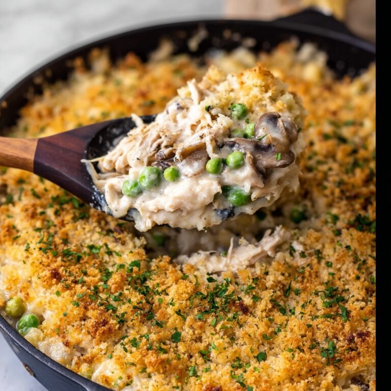 Creamy Tuna Noodle Casserole with Potato Chips and Gruyère Recipe