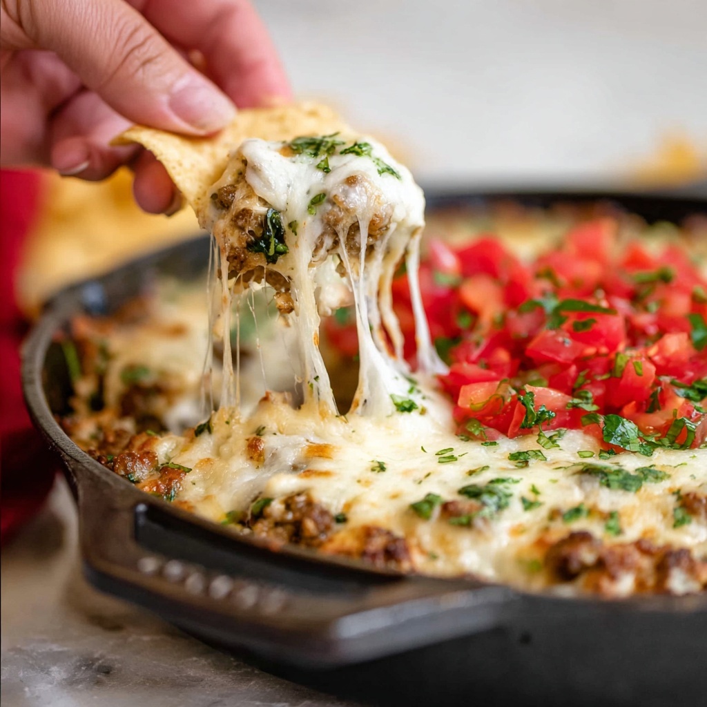Queso Fundido with Chorizo, Sausage, and Melted Cheese Recipe - Recipe Image