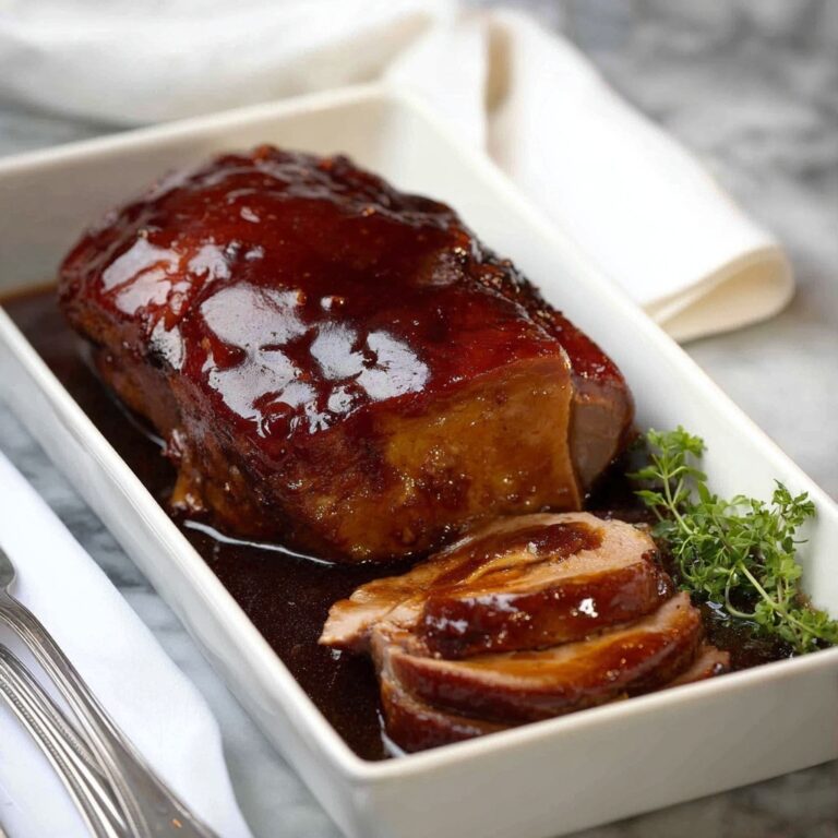 Slow Cooker Honey Garlic Pork Roast Recipe