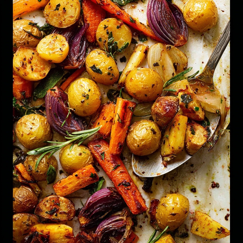 Roasted Vegetables with Garlic, Thyme, and Sage Recipe - Recipe Image