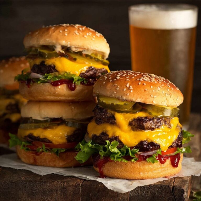 Classic Cheeseburgers with Fresh Toppings and Special Sauce Recipe