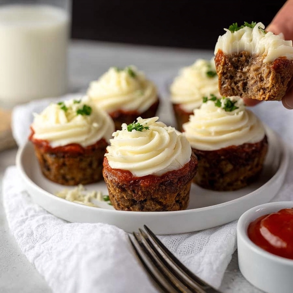 Meatloaf Cupcakes with Mashed Potato Recipe - Recipe Image