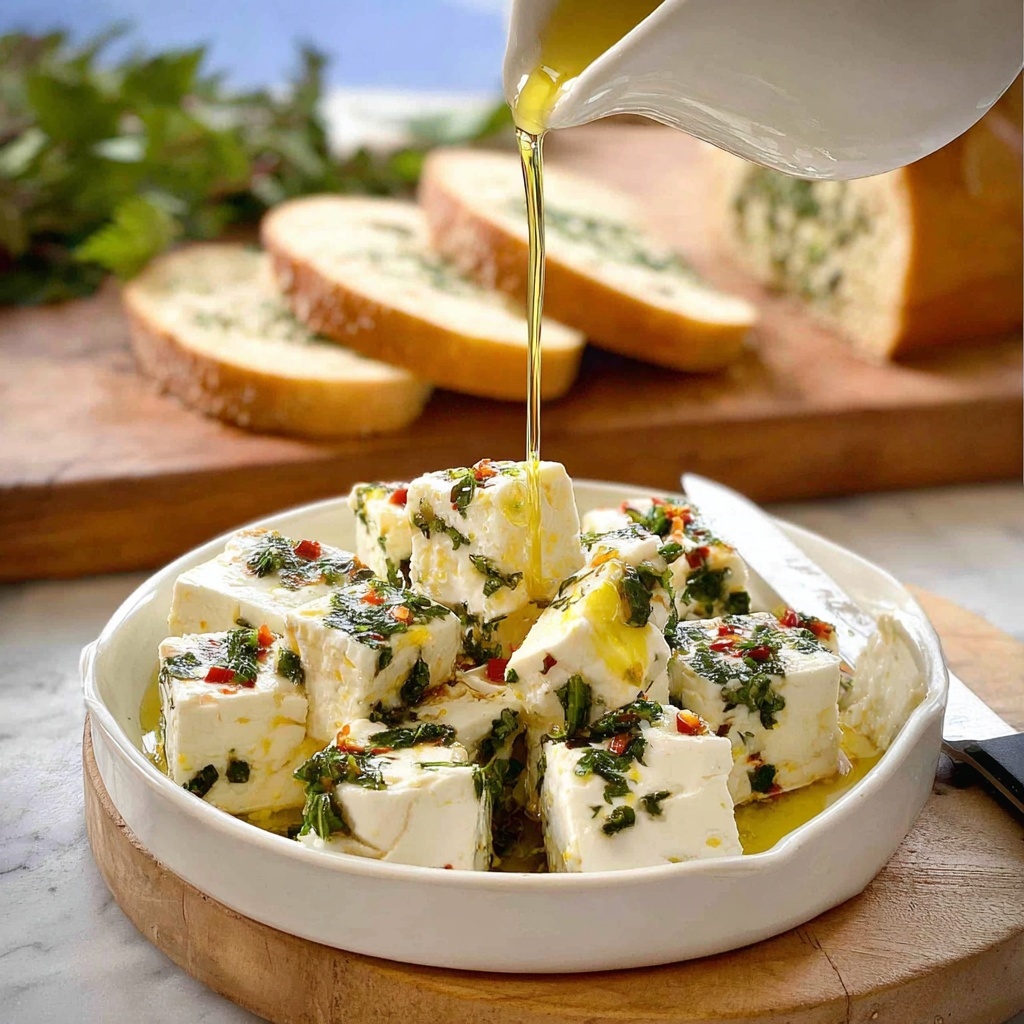 Feta Marinated with Herbs and Chilli Recipe - Recipe Image