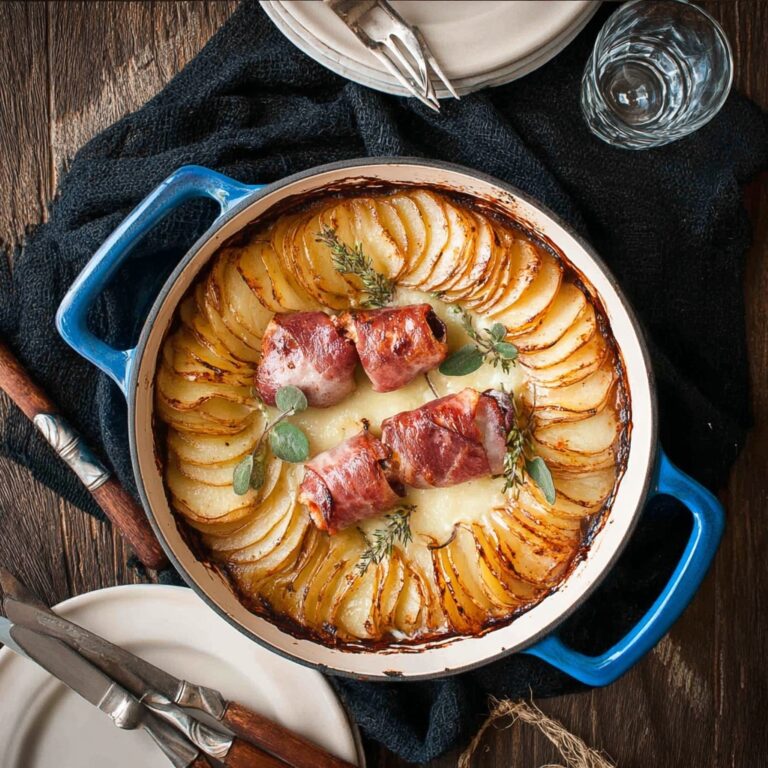 Prosciutto-Wrapped Chicken with Scalloped Potatoes Recipe