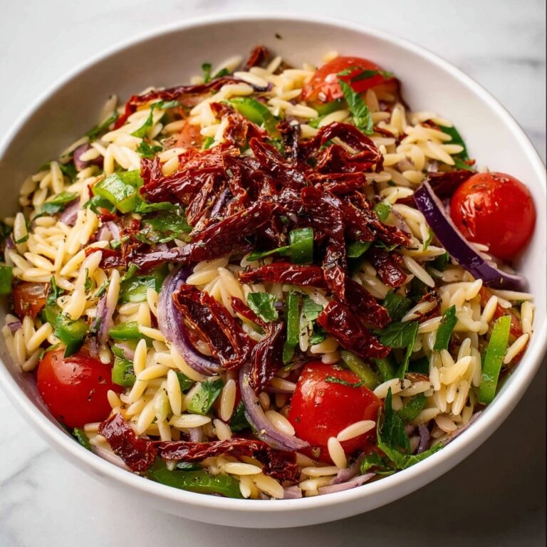 Italian Orzo Salad with Crispy Salami and Veggie Medley Recipe