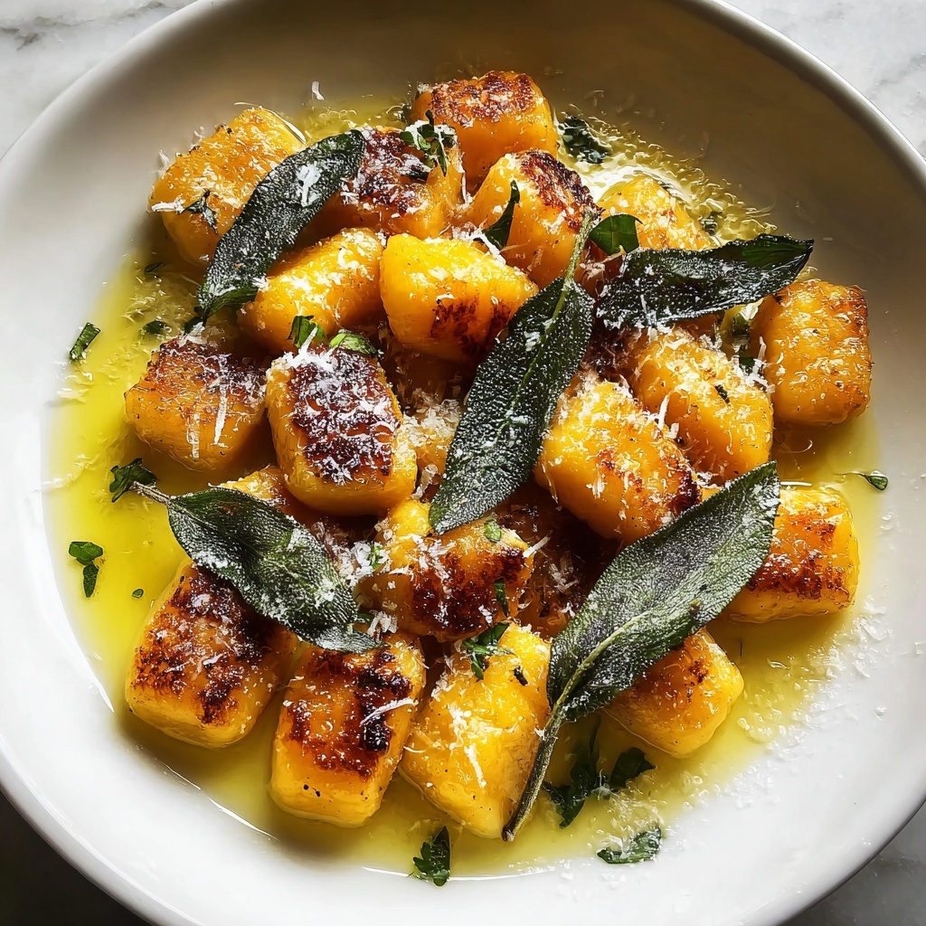 Rustic Italian Pumpkin Gnocchi with Sage Butter Recipe - Recipe Image