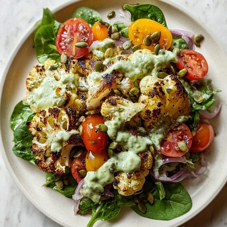 Roasted Cauliflower Green Goddess Salad Recipe