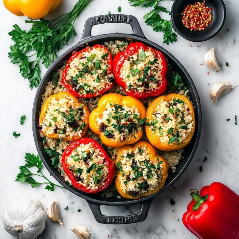 Stuffed Bell Peppers with Rice and Ground Beef Recipe