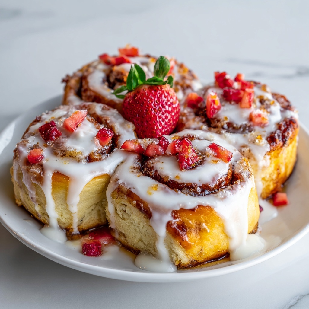 Strawberry Cheesecake Cinnabon Rolls Recipe - Recipe Image