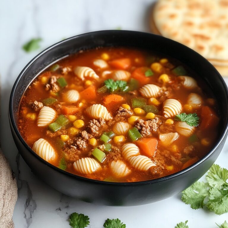 Mexican Shells and Beef Soup Recipe