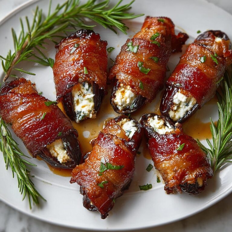 Bacon Wrapped Dates with Goat Cheese & Honey Recipe