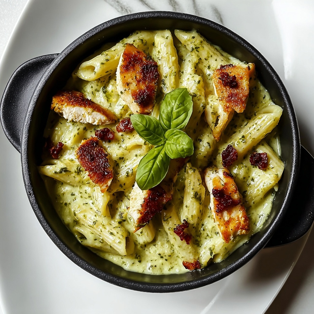 Creamy Chicken Pesto Pasta Recipe - Recipe Image