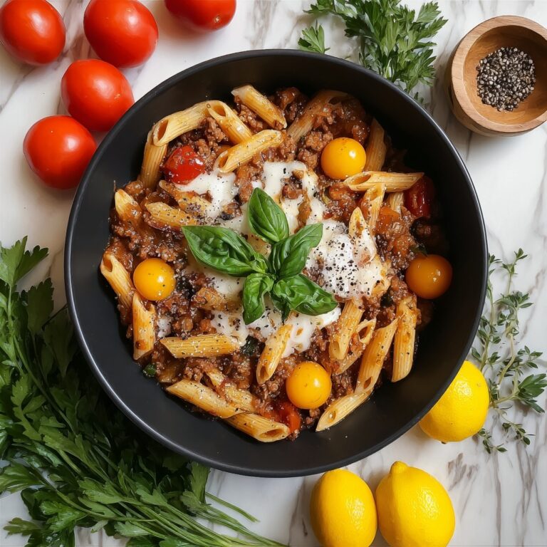 Cowboy Pasta with Bacon, Ground Beef, and Spicy Barbecue Mayo Recipe