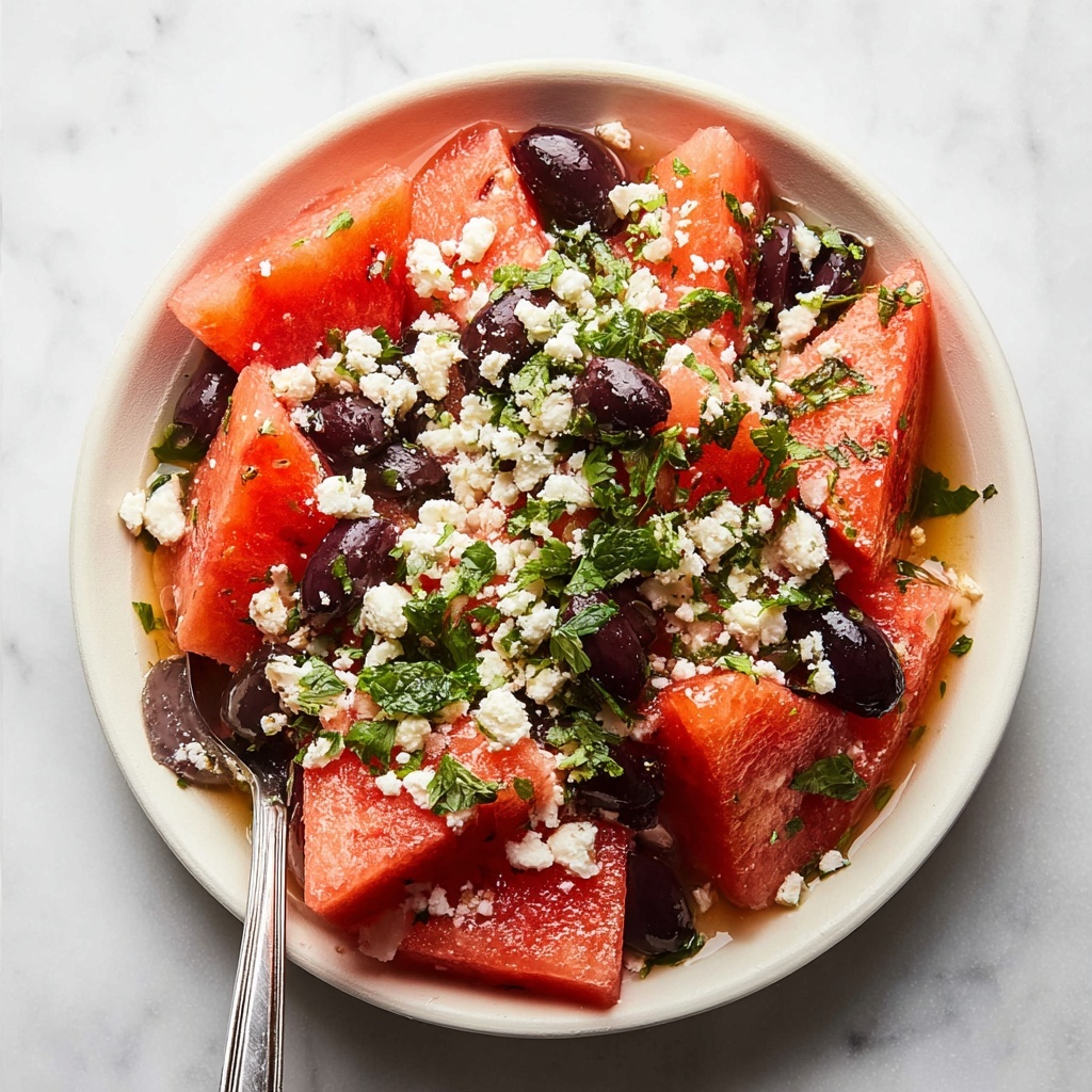 Watermelon Olive Salad Recipe - Recipe Image