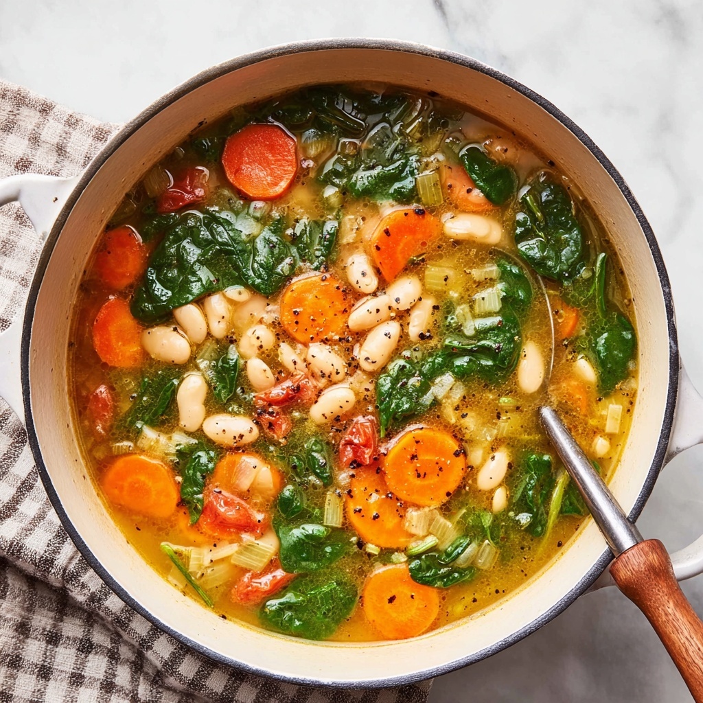 White Bean Soup with Tomatoes and Greens Recipe - Recipe Image