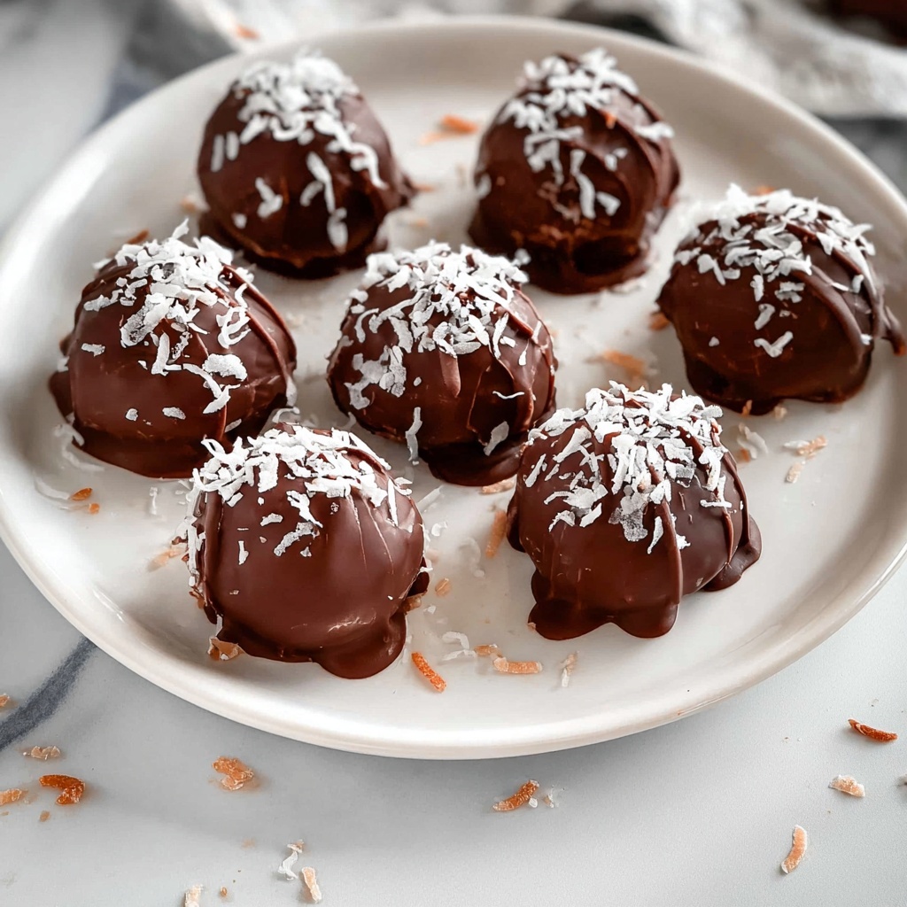 Dark Chocolate Coconut Balls Recipe - Recipe Image