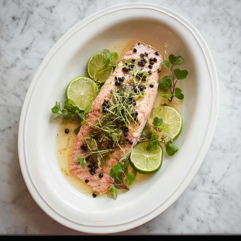 Juniper Berries Lime-Infused Baked Salmon Recipe