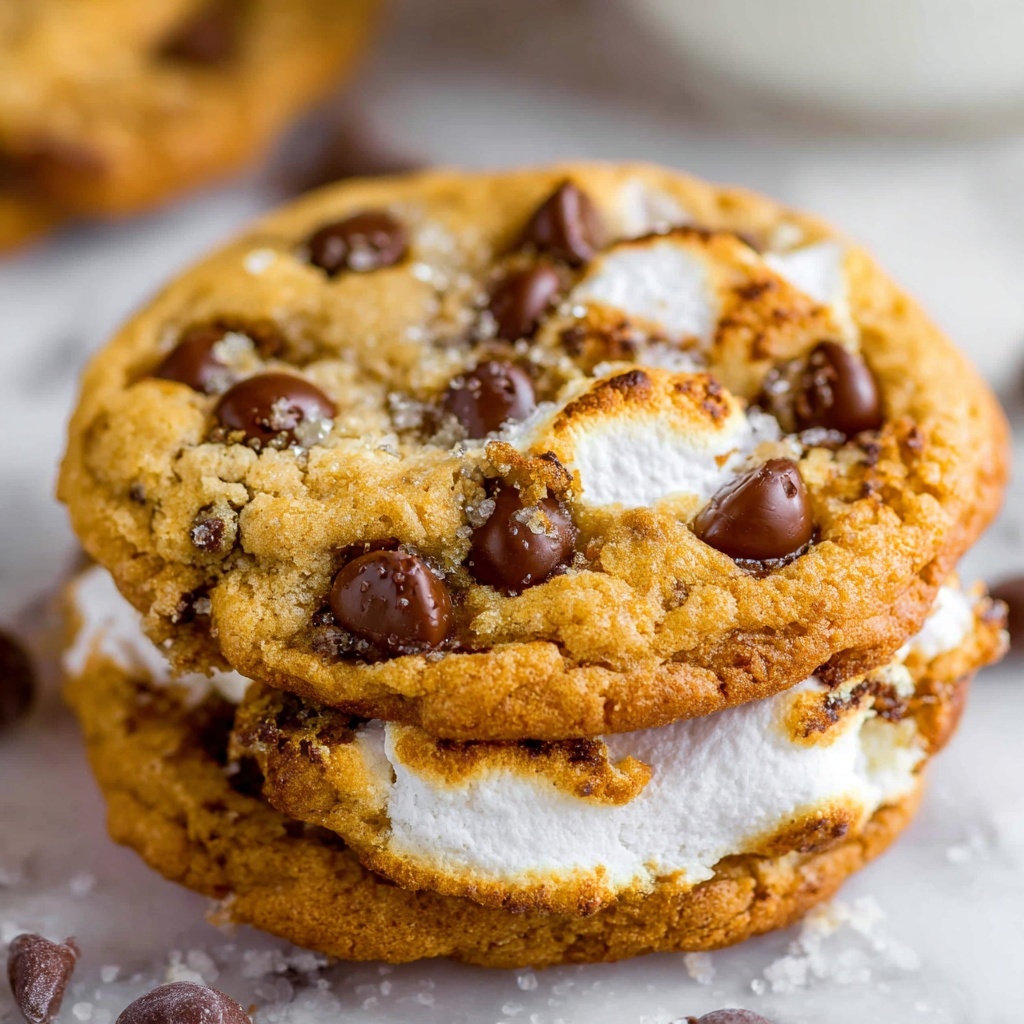Marshmallow Creme Stuffed Chocolate Chip Cookies Recipe - Recipe Image