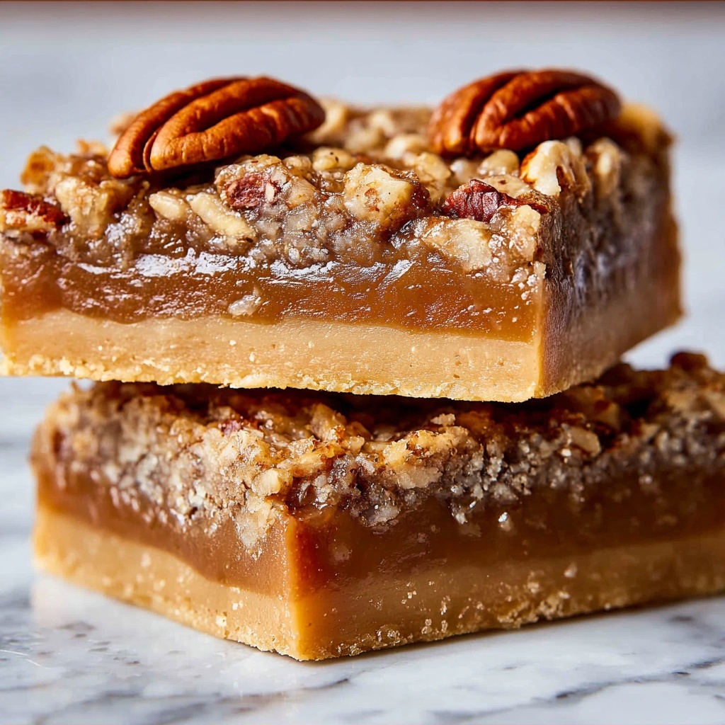Gooey Pecan Pie Bars with Toffee Recipe - Recipe Image